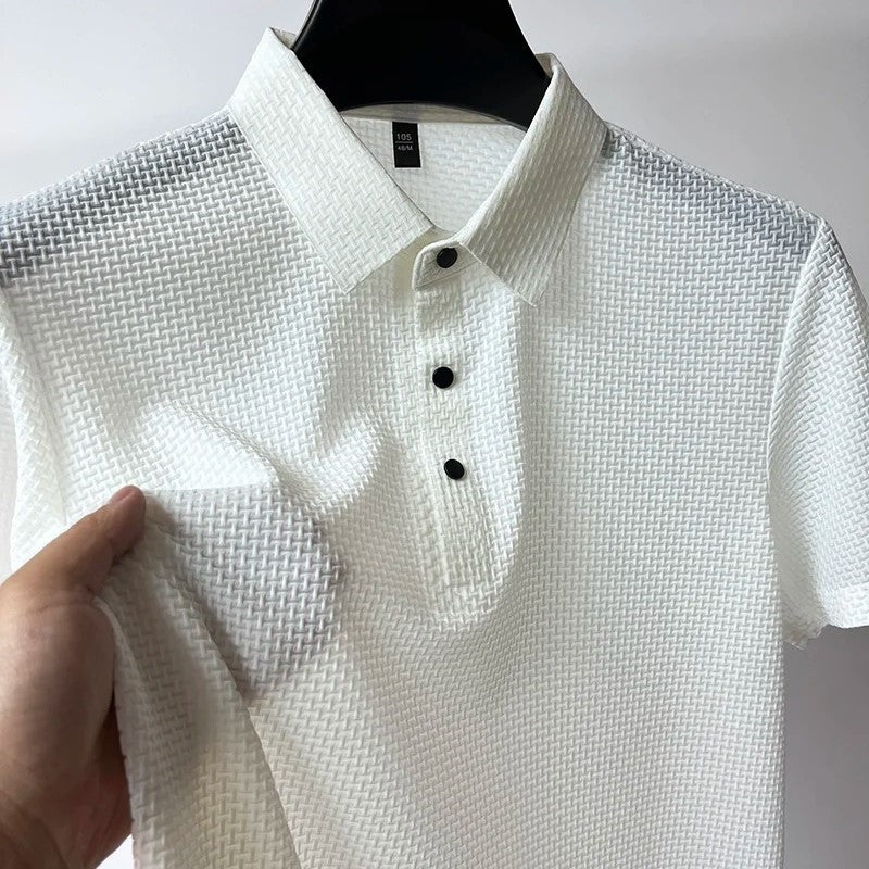 POLISHED PIQUE POLO TEE