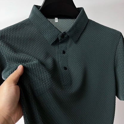 POLISHED PIQUE POLO TEE