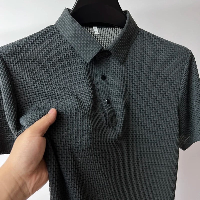 POLISHED PIQUE POLO TEE