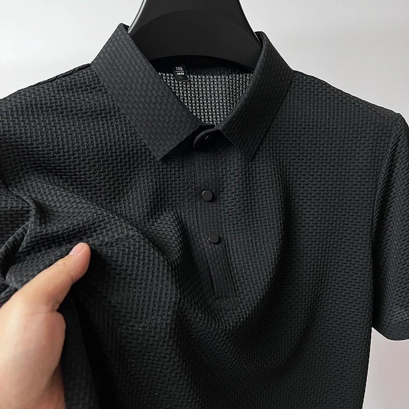 POLISHED PIQUE POLO TEE